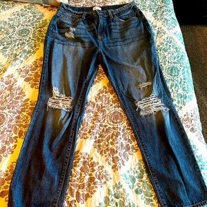 Sneak peak high rise straight jeans